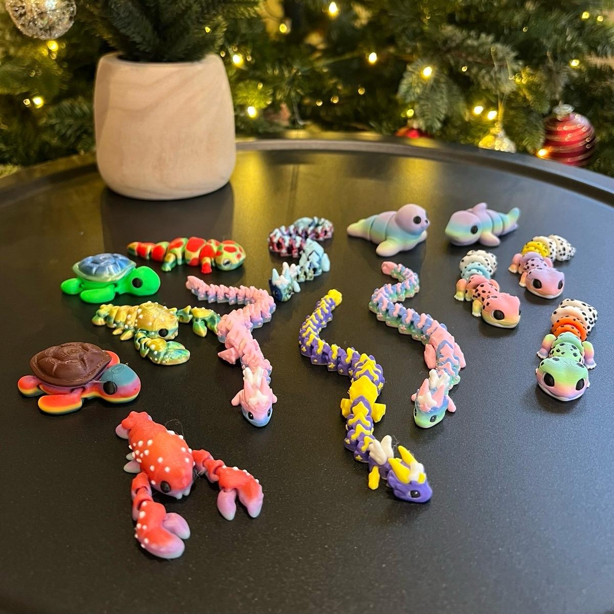 Limited Edition Mini Animals - Unique 3D Printed Articulated Figurines - Small Batch