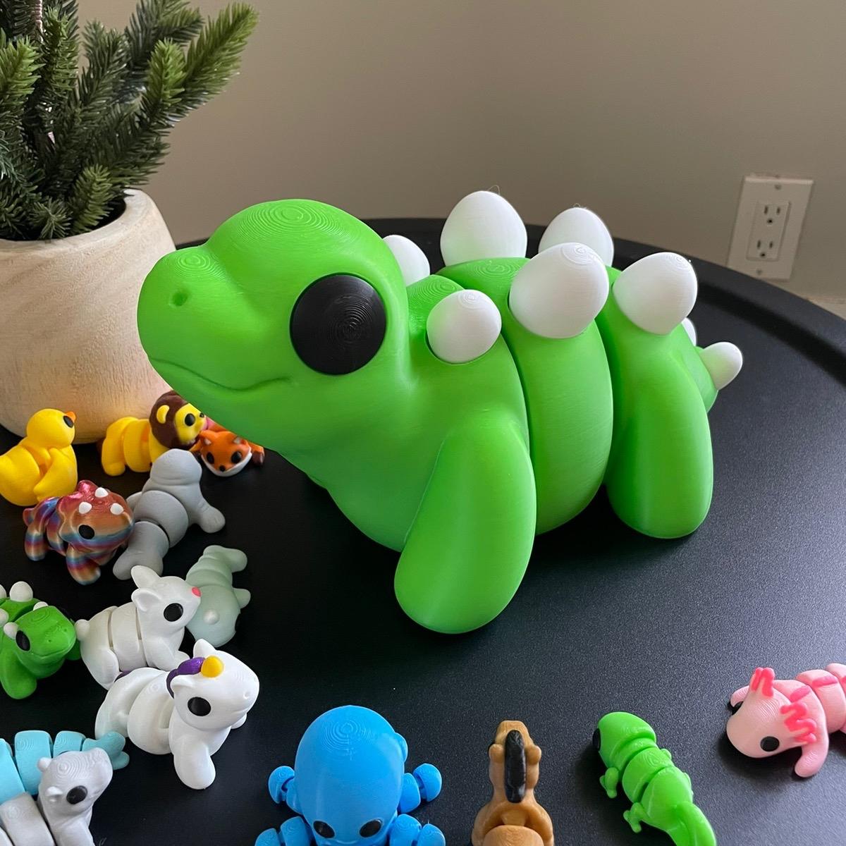Giant cute animals - articulated, multicolor, 3d printed